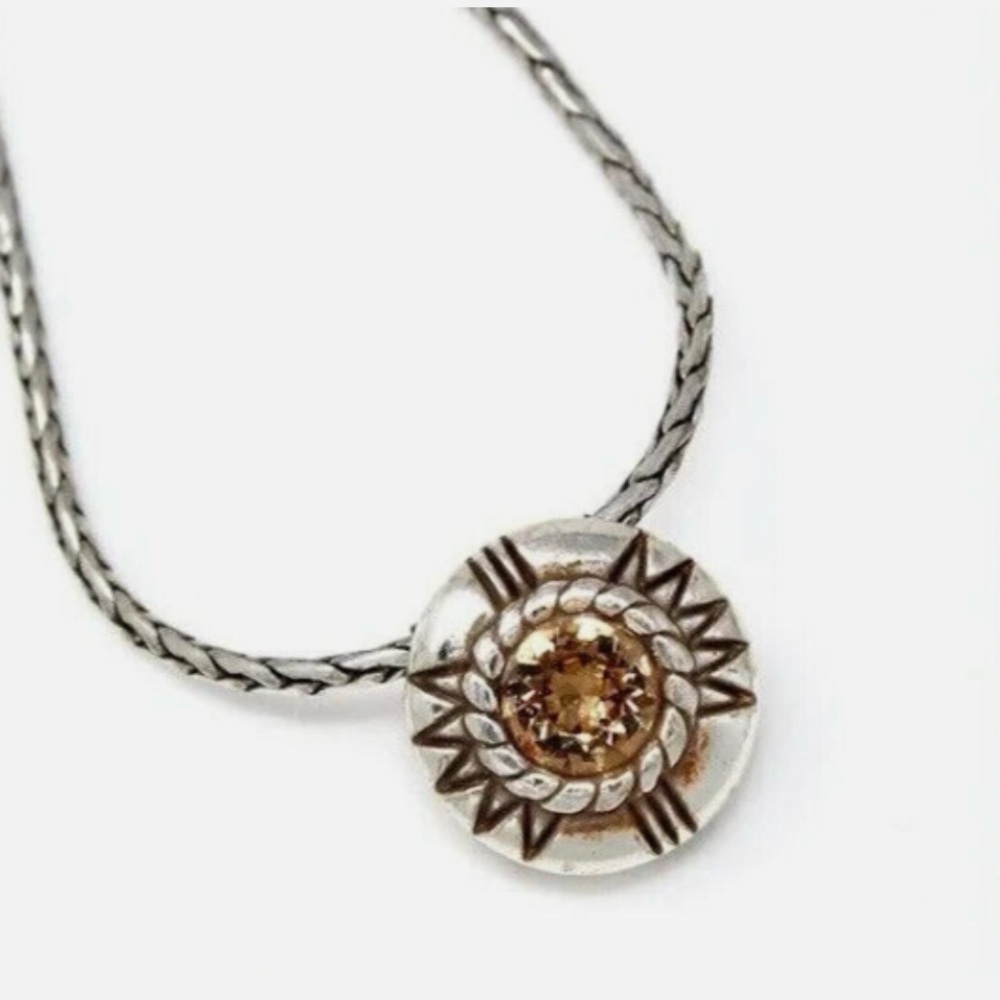 Brighton Fortino Silver Reversible Crystal Necklace - Picture 3 of 10
